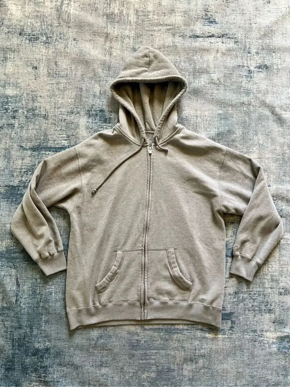 Hollister Heathered Gray Full Zip Hoodie Medium